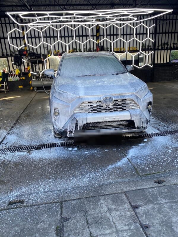 Toyota RAV4 in snow foam during a VIP hand wash