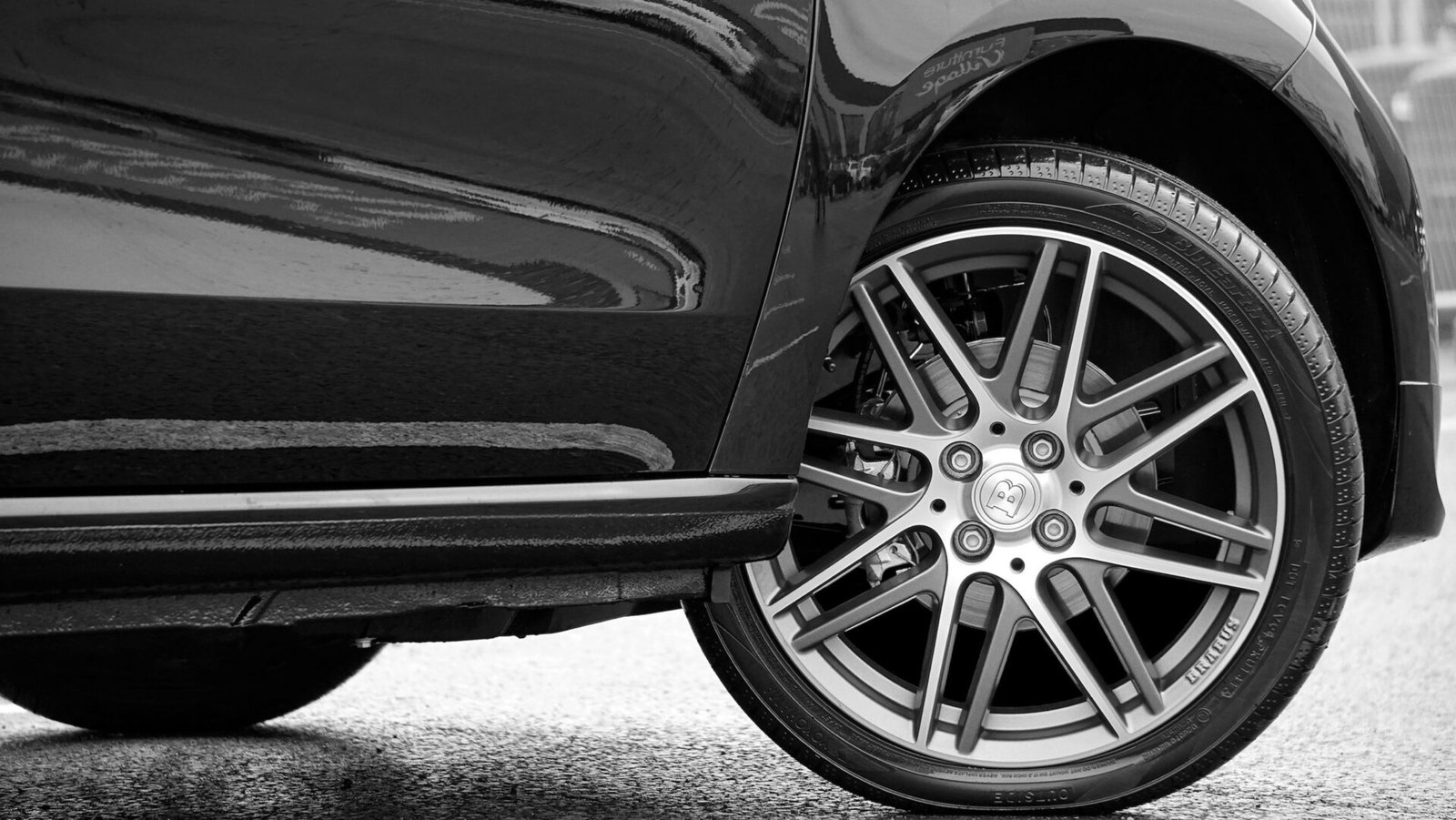 Corrected black paint and polished wheel