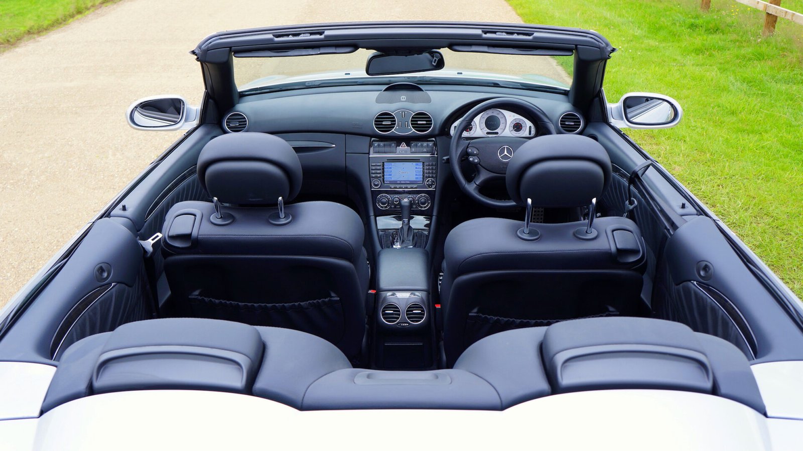 Detailed black leather interior after a Signature wash